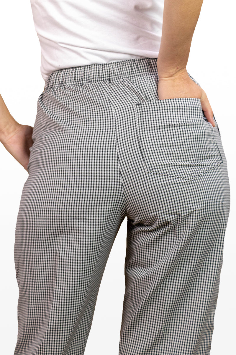 Casual Pantalon Cuadriculado Mujer SHEIN Twist, Top Corto En