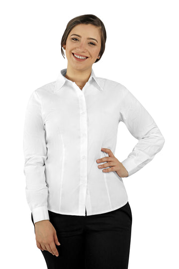 blusa blanca de manga larga